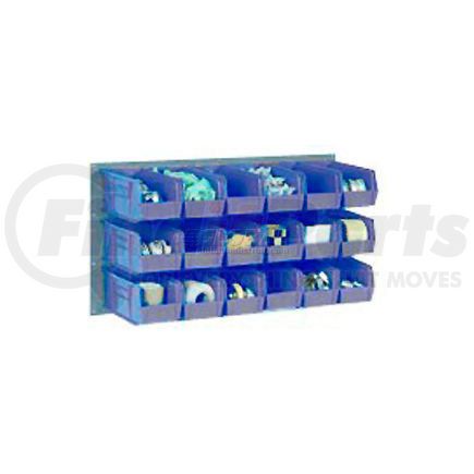 550202BL by GLOBAL INDUSTRIAL - Global Industrial&#153; Wall Bin Rack Panel 36 x19 - 8 Blue 8-1/4x11x7 Stacking Bins