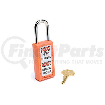 411ORJ by MASTER LOCK - Orange Zenex™ Safety Padlock, Thermoplastic, 1-1/2" Wide