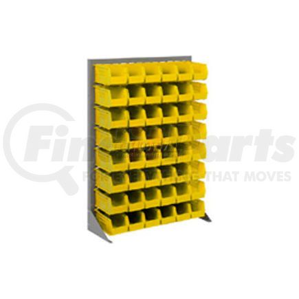 603387YL by GLOBAL INDUSTRIAL - Global Industrial&#153; Singled Sided Louvered Bin Rack 35x15x50 - 42 Yellow Premium Stacking Bins