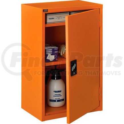 298683 by GLOBAL INDUSTRIAL - Global Industrial&#153; Emergency Preparedness Cabinet, Wall Mount, 18"Wx12"Dx26"H, Orange