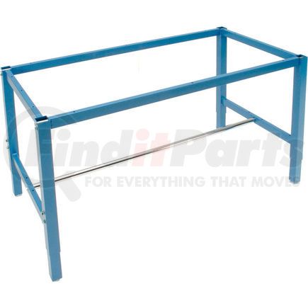 249602BL by GLOBAL INDUSTRIAL - Global Industrial&#153; 60 x 30 Steel Square Tube Height Adj. Production Workbench Frame - Blue