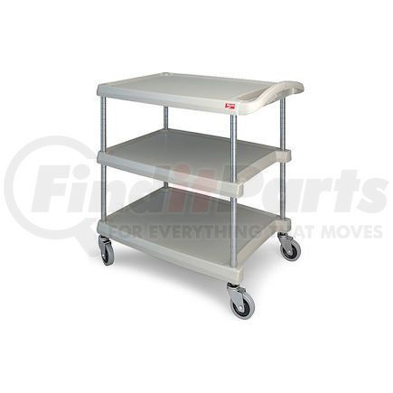 MY2030-34G by METRO - Metro myCart&#153; Utility Cart With Chrome Posts, 3 Shelf, 34-3/8"Lx23-7/16"W, Gray