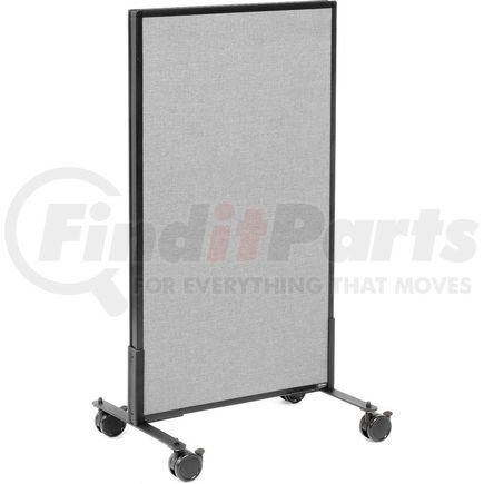 694952MGY by GLOBAL INDUSTRIAL - Interion&#174; Mobile Office Partition Panel, 24-1/4"W x 45"H, Gray