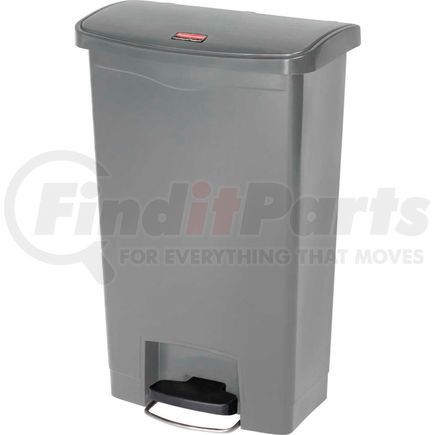 1883606 by RUBBERMAID - Rubbermaid&#174; Slim Jim&#174; 1883606 Plastic Step On Container, Front Step 24 Gallon - Gray