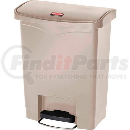 1883456 by RUBBERMAID - Rubbermaid&#174; Slim Jim&#174; 1883456 Plastic Step On Container, Front Step 8 Gallon - Beige