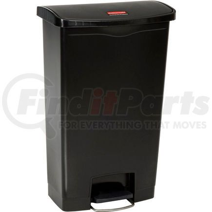 1883613 by RUBBERMAID - Rubbermaid&#174; Slim Jim&#174; 1883613 Plastic Step On Container, Front Step 18 Gallon - Black