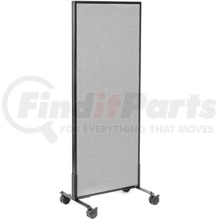 694953MGY by GLOBAL INDUSTRIAL - Interion&#174; Mobile Office Partition Panel, 24-1/4"W x 63"H, Gray