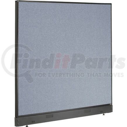 240226NBL by GLOBAL INDUSTRIAL - Interion&#174; Non-Electric Office Partition Panel with Raceway, 60-1/4"W x 46"H, Blue
