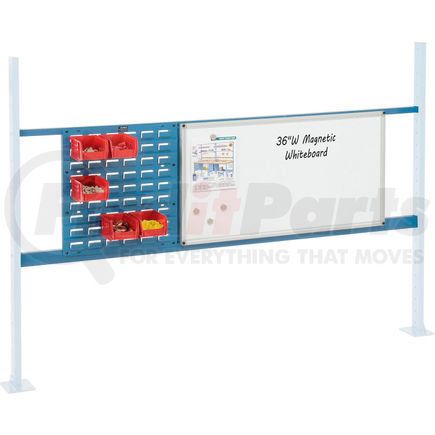 319173BL by GLOBAL INDUSTRIAL - Global Industrial&#153; Panel Kit for 72"W Workbench 18"W Louver & 36"W Whiteboard, Mounting Rail BL