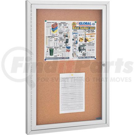 695481 by GLOBAL INDUSTRIAL - Global Industrial&#8482; Enclosed Cork Bulletin Board - 24"W x 36"H - 1 Door