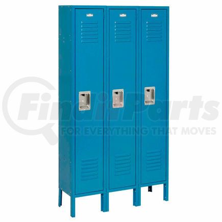 968257BL by GLOBAL INDUSTRIAL - Global Industrial&#153; Infinity&#174; Single Tier 3 Door Locker, 12"Wx12"Dx72"H, Blue, Assembled