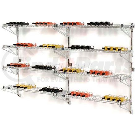 797158 by GLOBAL INDUSTRIAL - Wine Bottle Rack - Wall Mount 104 Bottle 96" x 14" x 54"