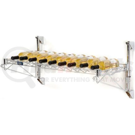 797152 by GLOBAL INDUSTRIAL - Wine Bottle Rack - Wall Mount 9 Bottle 36" x 14" x 14"