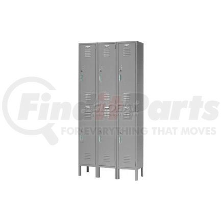 652147GY by GLOBAL INDUSTRIAL - Global Industrial&#153; Capital&#174; Double Tier 6 Door Locker, 12"Wx15"Dx36"H, Gray, Assembled