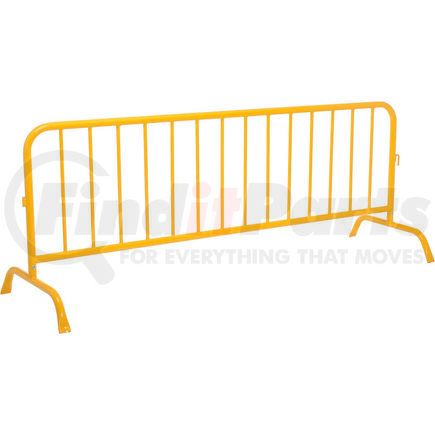 695009 by GLOBAL INDUSTRIAL - Global Industrial&#8482; Steel Crowd Control Barrier 102"L x 40"H x 1-5/8" D, Yellow