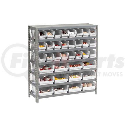 603433WH by GLOBAL INDUSTRIAL - Global Industrial&#153; Steel Shelving - Total 36 4"H Plastic Shelf Bins Ivory - 36x12x39-7 Shelves