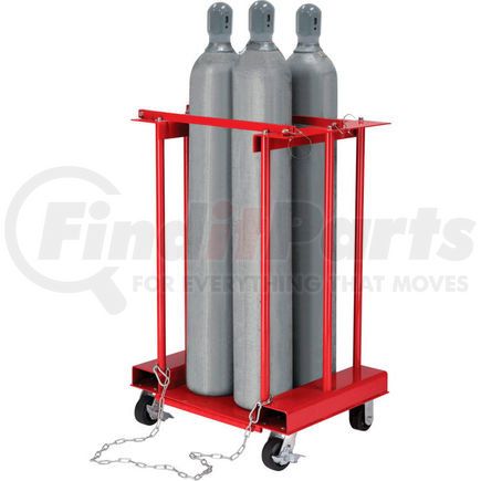 270217C by GLOBAL INDUSTRIAL - Global Industrial&#8482; Forkliftable Cylinder Storage Caddy, Mobile For 4 Cylinders