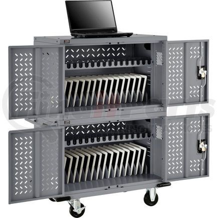 670052 by GLOBAL INDUSTRIAL - Global Industrial&#153; 32-Device Charging Cart For Chromebooks And Tablets, Gray, Unassembled