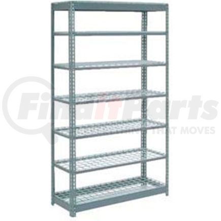 255601 by GLOBAL INDUSTRIAL - Global Industrial&#8482; Heavy Duty Shelving 48"W x 12"D x 96"H With 7 Shelves - Wire Deck - Gray
