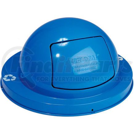 261843BL by GLOBAL INDUSTRIAL - Global Industrial&#153; Steel Dome Lid For 36 Gallon Trash Can, Blue