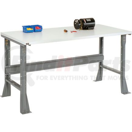 252385 by GLOBAL INDUSTRIAL - Global Industrial&#153; 72 x 30 x 34 Fixed Height Workbench Flared Leg - ESD Square Edge - Gray