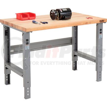183149 by GLOBAL INDUSTRIAL - Global Industrial&#153; 48 x 30 Adjustable Height Workbench C-Channel Leg - Maple Square Edge - Gray