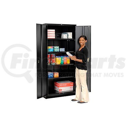 493310BK by GLOBAL INDUSTRIAL - Global Industrial&#153; Storage Cabinet, Turn Handle, 36"Wx24"Dx78"H, Black, Unassembled