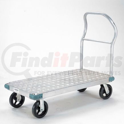 241552 by GLOBAL INDUSTRIAL - Global Industrial&#153; Aluminum Diamond Deck Platform Truck 48x24 2400 Lb. Cap. 8" Rubber Casters