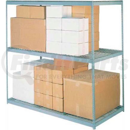 502452 by GLOBAL INDUSTRIAL - Global Industrial&#153; Wide Span Rack 48Wx48Dx60H, 3 Shelves Wire Deck 1200 Lb Cap. Per Level, Gray