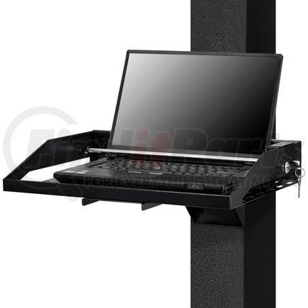 436952BK by GLOBAL INDUSTRIAL - Global Industrial&#8482; Locking Laptop Tray, Fits Up to 17" Laptops, Black