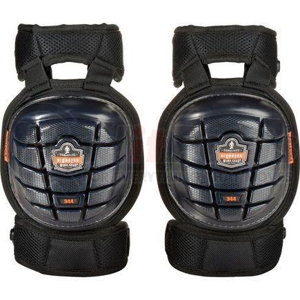 18444 by ERGODYNE - Ergodyne&#174; ProFlex&#174; 344 Injected Gel Knee Pads w/ Comfort Straps, Short Cap, Black, 18444