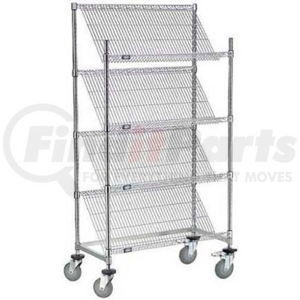 436956B by GLOBAL INDUSTRIAL - Nexel&#174; Slant Wire Shelving Suture Cart, 4 Shelves, 36"W x 18"L x 69"H