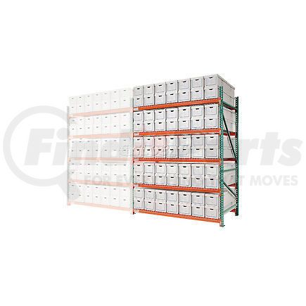 258221N by GLOBAL INDUSTRIAL - Global Industrial&#8482; Record Storage Rack Add-On Letter Polyethylene Box 120"W x 48"D x 96"H