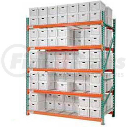 258205N by GLOBAL INDUSTRIAL - Global Industrial&#8482; Record Storage Rack Starter Polyethylene Box 96"W x 48"D x 96"H