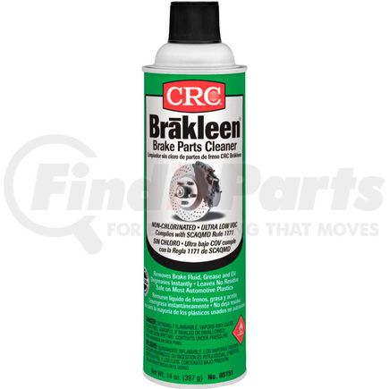 05151 by CRC - CRC Brakleen Non-Chlorinated Brake Parts Cleaners-14 oz Aerosol Can - Very Low VOC - 05151