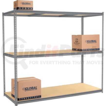 580900GY by GLOBAL INDUSTRIAL - Global Industrial&#153; High Capacity Starter Rack 96x36x843 Levels Wood Deck 800lb Per Shelf GRY