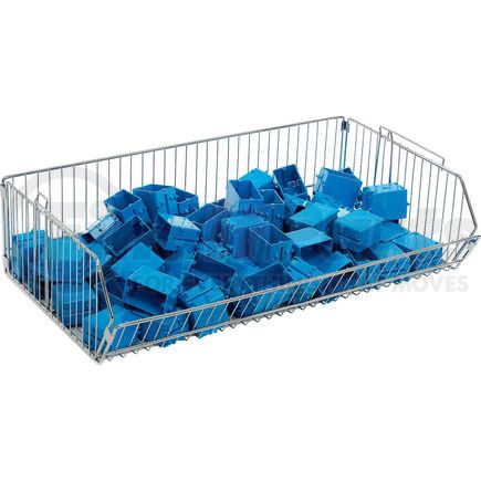 832108 by GLOBAL INDUSTRIAL - Global Industrial&#153; Stackable Wire Storage Bin, 36"W x 20"D x 9"H