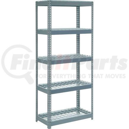 255717 by GLOBAL INDUSTRIAL - Global Industrial&#153; Extra Heavy Duty Shelving 36"W x 18"D x 72"H With 5 Shelves, Wire Deck, Gry