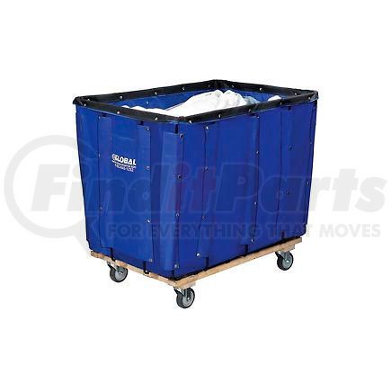 241984BL by GLOBAL INDUSTRIAL - Global Industrial&#153; Basket Bulk Truck, Vinyl, 16 Bushel Capacity, Blue