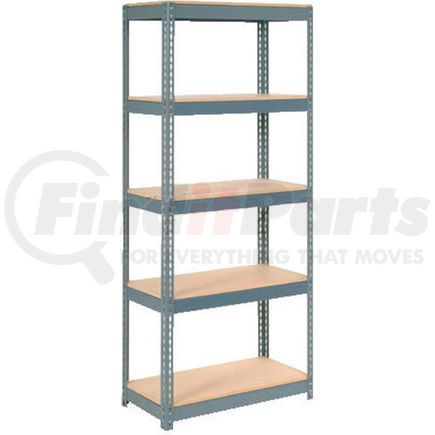 601884 by GLOBAL INDUSTRIAL - Global Industrial&#153; Extra Heavy Duty Shelving 36"W x 12"D x 84"H With 5 Shelves, Wood Deck, Gry