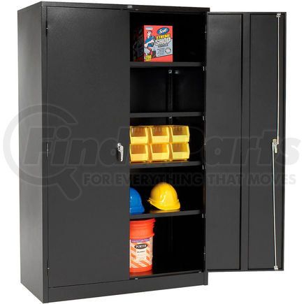 603357BK by GLOBAL INDUSTRIAL - Global Industrial&#153; Storage Cabinet, Turn Handle, 48"Wx24"Dx78"H, Black, Unassembled