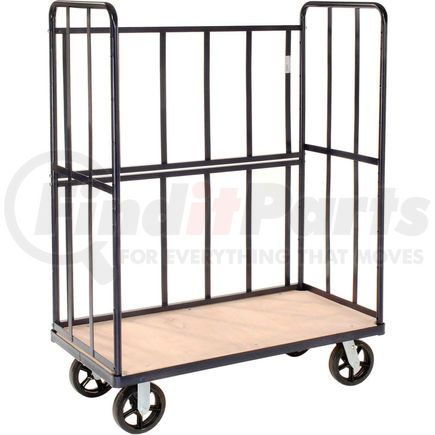 585290 by GLOBAL INDUSTRIAL - Global Industrial&#8482; 48"L x 24"D x 64"H-3-Sided (2)Shelf Truck-1,240 Lb. Capacity