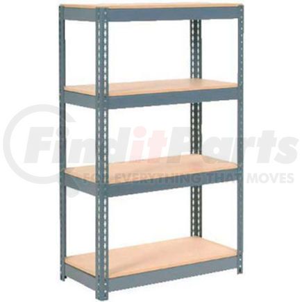 601879 by GLOBAL INDUSTRIAL - Global Industrial&#153; Extra Heavy Duty Shelving 36"W x 18"D x 60"H With 4 Shelves, Wood Deck, Gry