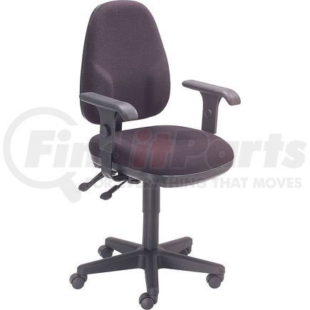594140BK by GLOBAL INDUSTRIAL - Interion&#174; Task Chair With 19"H Back & Adjustable Arms, Fabric, Black