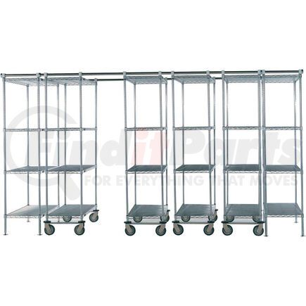 795995 by GLOBAL INDUSTRIAL - Space-Trac 6 Unit Storage Shelving Poly-Z-Brite 48"W x 18"D x 86"H - 12 ft.