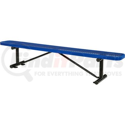 277157BL by GLOBAL INDUSTRIAL - Global Industrial&#8482; 8 ft. Outdoor Steel Flat Bench - Expanded Metal - Blue