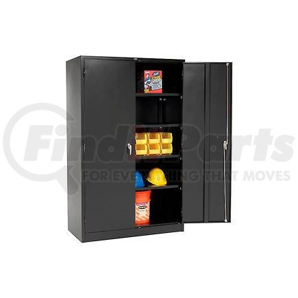 603600BK by GLOBAL INDUSTRIAL - Global Industrial&#153; Storage Cabinet, Turn Handle, 48"Wx24"Dx78"H, Black, Assembled