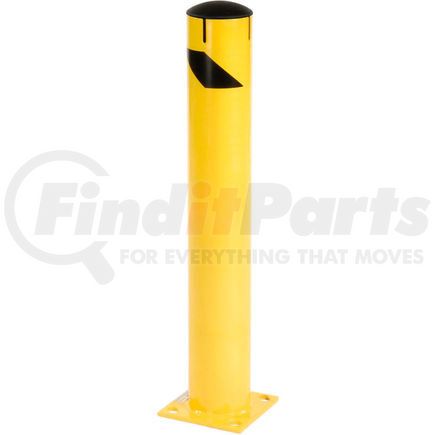 652899M by GLOBAL INDUSTRIAL - Global Industrial&#153; Steel Bollard Removable Plastic Cap & Chain Slots Existing Concrete 5.5x36