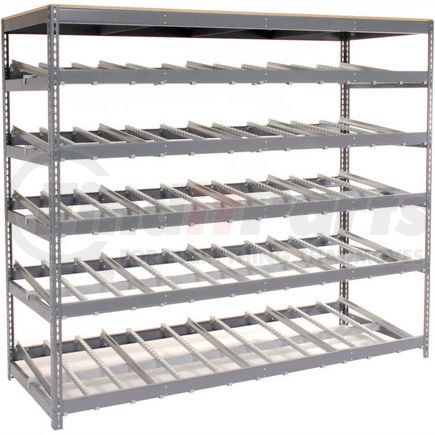 184054 by GLOBAL INDUSTRIAL - Global Industrial&#8482; Carton Flow Shelving Single Depth 3 LEVEL 96W" x 36"D x 84"H