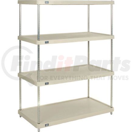 188125 by GLOBAL INDUSTRIAL - Nexel&#174; Solid Plastic Shelving Unit - Clear Epoxy Posts - 48"W x 24"D x 63"H - 4 Shelf